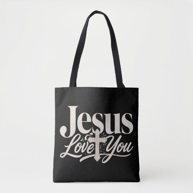 Bolsa Tote Desenho de Sublimação Cristã (Frente)