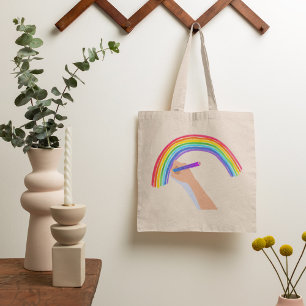 Bolsa Tote Desenho De Um Arco-Íris