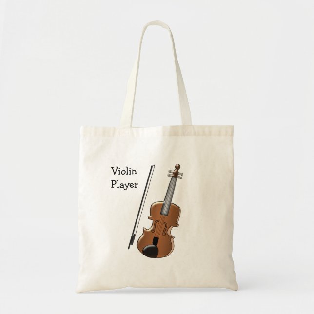Bolsa Tote Desenho de Violino (Frente)