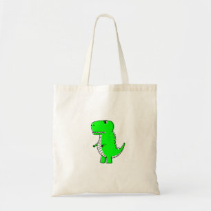 Bolsa Tote Desenho do Dinossauro Verde