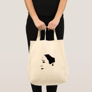 Bolsa Tote Desenho do Minimalismo Desenho da Mulher Menina