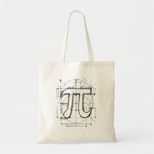 Bolsa Tote Desenho do número do Pi