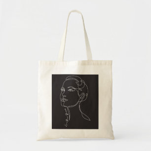 Bolsa Tote Desenho em Linha da Arte da Mulher - Viva os seus