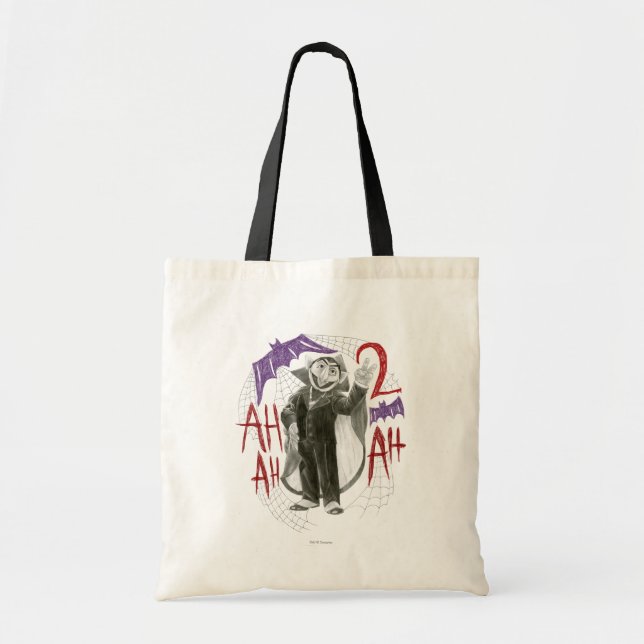 Bolsa Tote Desenho em preto e branco do Conde von Count (Frente)