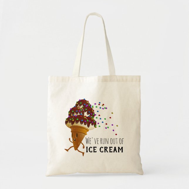 Bolsa Tote Desenho Engraçado de Faltar Sorvete (Frente)