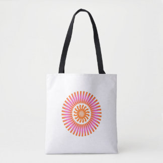 Bolsa Tote Desenho Geométrico Abstrato de Explosão Solar em E