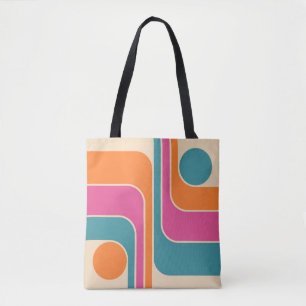 Bolsa Tote Desenho Geométrico Mod Retro