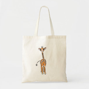 Bolsa Tote Desenho girafa bonito, animais safari