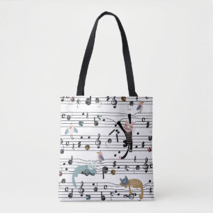 Bolsa Tote Desenho gráfico bonito desenhado à mão, ilustrando