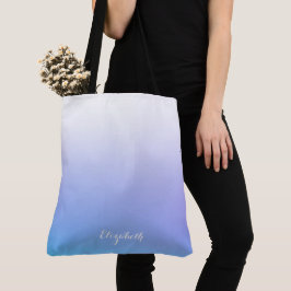 Bolsa Tote Desenho ombre violeta e azul