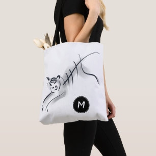 Bolsa Tote Desenho Original5 Nome do Ano do Tigre Chinês Ani