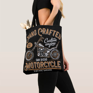 Bolsa Tote Desenho Personalizado de Motocicleta Antiga Feita