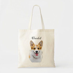 Bolsa Tote Desenho Personalizado do Cão Galês Corgi