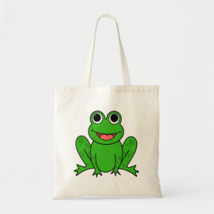 Bolsa Tote Desenhos animados bonitos do sapo verde