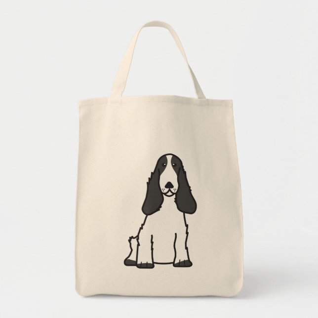 Bolsa Tote Desenhos animados do cão de cocker spaniel do (Frente)