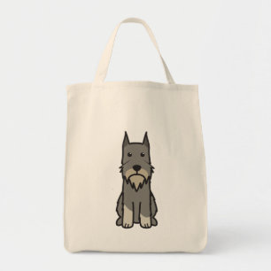 Bolsa Tote Desenhos animados do cão do Schnauzer padrão