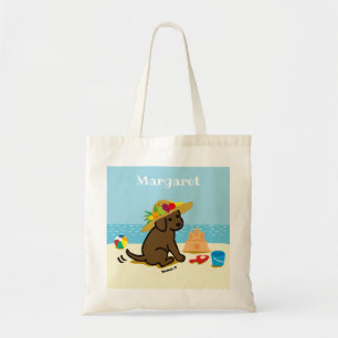 Bolsa Tote Desenhos animados do chapéu de palha do filhote d