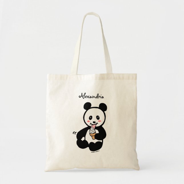 Bolsa Tote Desenhos animados personalizados do sorvete da (Frente)