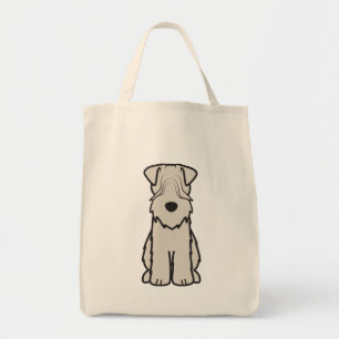 Bolsa Tote Desenhos animados Wheaten brandamente revestidos