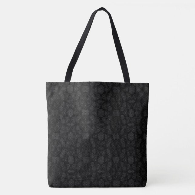 Bolsa Tote Desenhos MODERN de abstrato em mosaico rosa-preto (Frente)