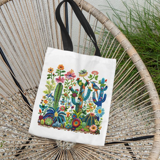 Bolsa Tote Desert Blooms Boriderado Eden (Criador carregado)