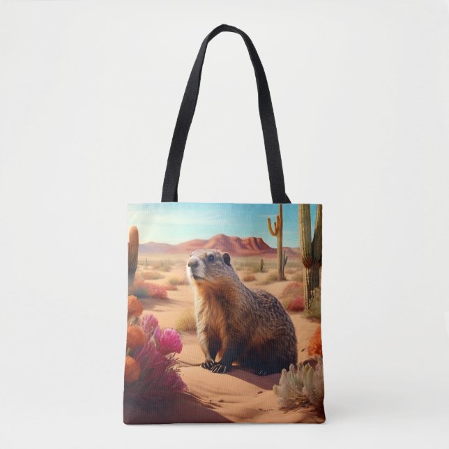 Bolsa Tote Desert Groundhog (Frente)