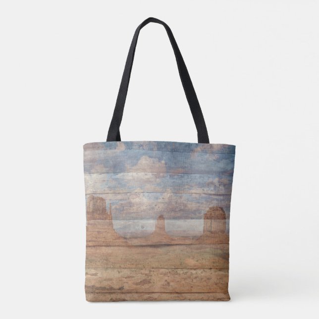 Bolsa Tote Desert Landscape Sandstone Buttes And Heavenly Sky (Verso)