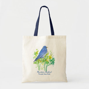 Bolsa Tote Desert Sagebrush Watercolor Mountain Bluebird