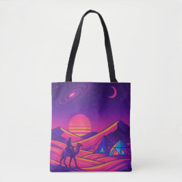 Bolsa Tote Deserto arábico futurista - Cavaleiro Sci-Fi