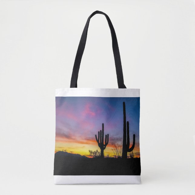 Bolsa Tote Deserto de 2034-2-Arizona ao Sol com Cactus (Frente)