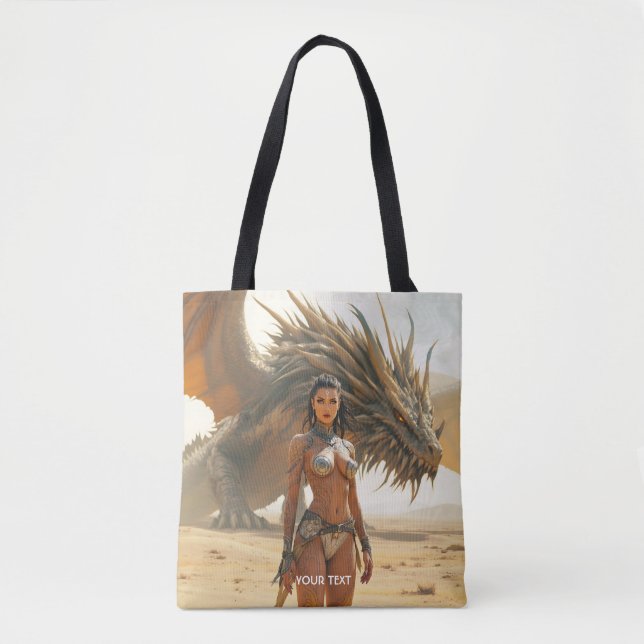 Bolsa Tote Deserto de Dragão Menina Fantasy (Frente)