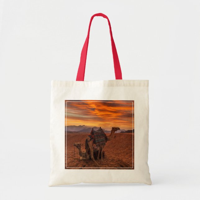 Bolsa Tote Desertos | Bactrian Camel Egypt Sand Dune (Frente)