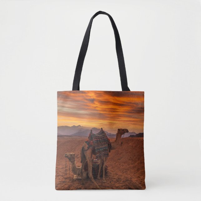 Bolsa Tote Desertos | Bactrian Camel Egypt Sand Dune (Frente)