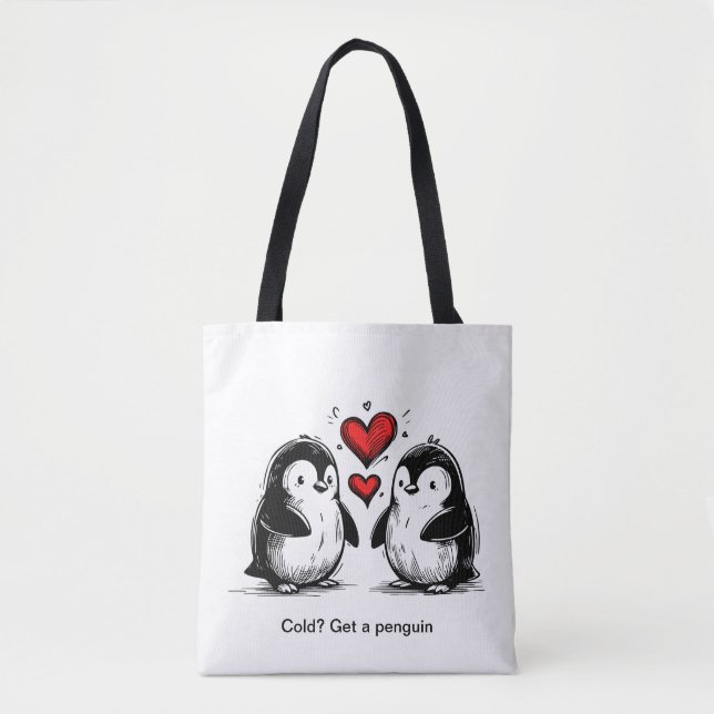 Bolsa Tote Desfile de Amor de Pinguins (Frente)
