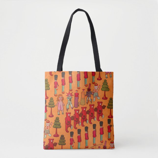 Bolsa Tote Desfile de Brinquedos de Natal Antigos 1907 Revist (Frente)