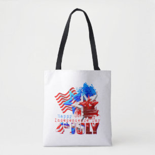 Bolsa Tote Desfrute Camisetas USA 4 De Julho Legal Feliz Inde