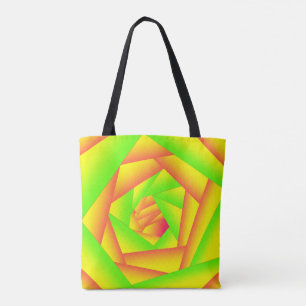 Bolsa Tote Design Abstrato do Ombro Amarelo Laranja Verde Cit