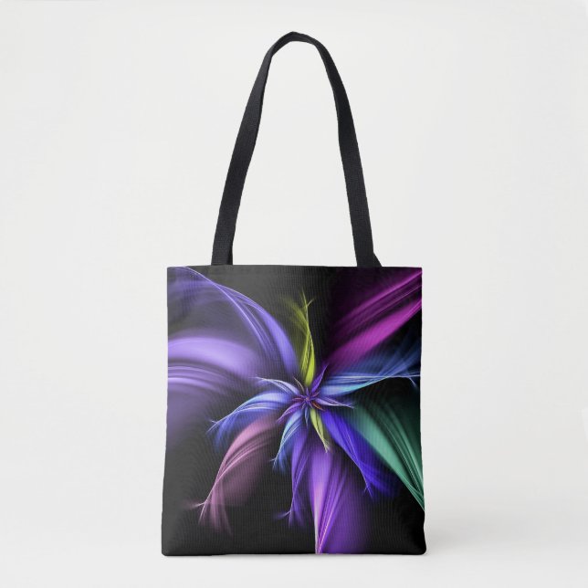 Bolsa Tote Design azul e roxo (Frente)