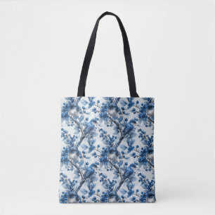Bolsa Tote Design Blue Bird