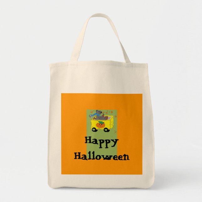 Bolsa Tote Design Caprichoso de Halloween (Frente)