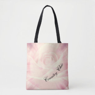 Bolsa Tote Design chic country rosa
