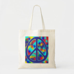 Bolsa Tote design colorido do sinal de paz