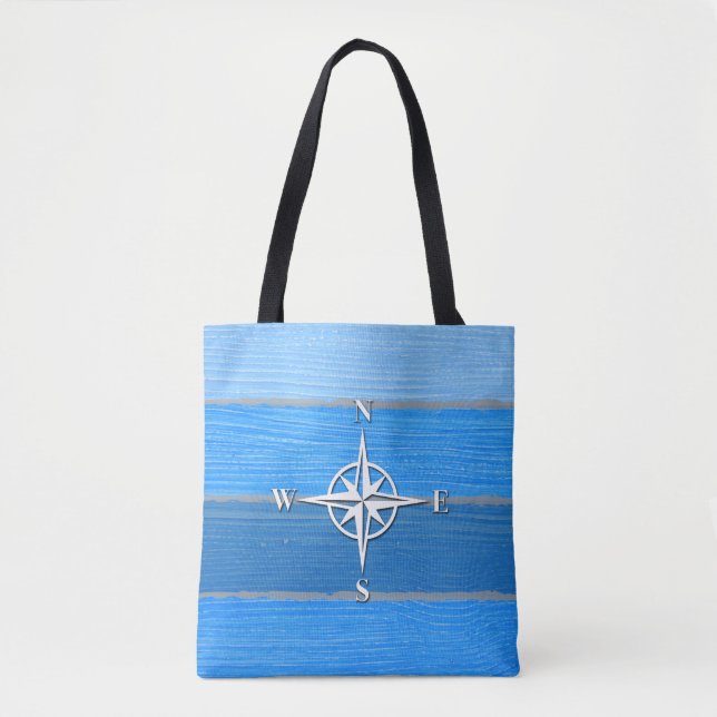Bolsa Tote Design com tema náutico (Frente)