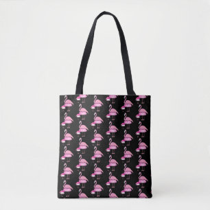 Bolsa Tote Design cor-de-rosa do flamingo - costume toda