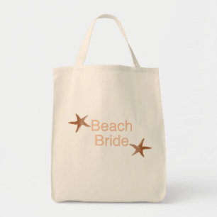 Bolsa Tote Design da estrela do mar da noiva da praia