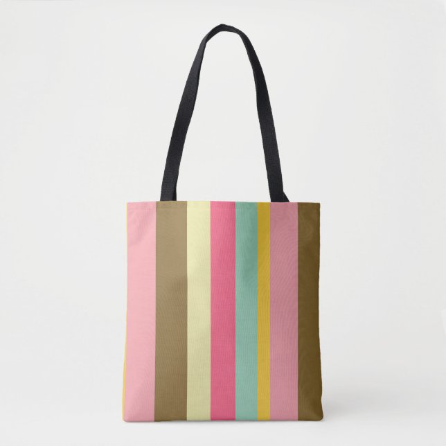 Bolsa Tote Design da Paleta de Cor da Faixa de Verão (Frente)