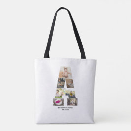 Bolsa Tote Design da sua própria letra A Colagem de fotos