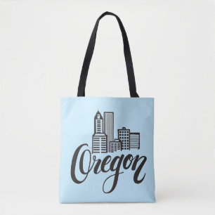 Bolsa Tote Design da tipografia de Oregon