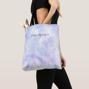 Bolsa Tote Design das Flores Lilás Roxas Elegantes