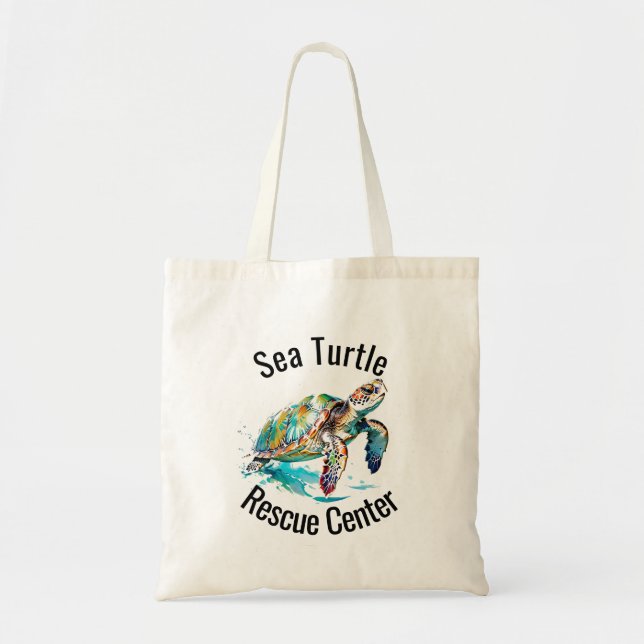 Bolsa Tote Design das tartarugas marinhas (Frente)